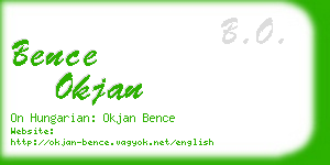 bence okjan business card